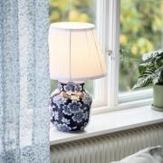 PR Home Bordslampa Fanny, blå/vit, keramik, 47 cm, E27