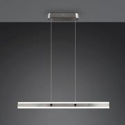 Trio Lighting LED-hänglampa Arcola, nickelfärgad, längd 115 cm CCT 2 l...