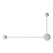 Vibia Pin 1694 LED-vägglampa, 2 lampor, krämfärgad