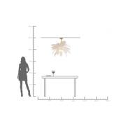 KARE hänglampa Feather Palm, vit, fjädrar, Ø 87 cm, G9