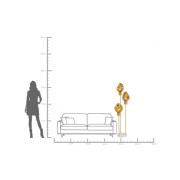 KARE Golvlampa Supernova, bärnsten, glas, 160 cm, E27