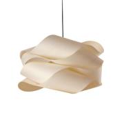 LZF LAMPS LZF hänglampa Link, elfenbens-/nickelfärgad Ø 46 cm Trä