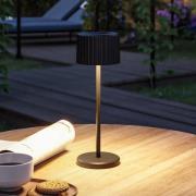 Paulmann LED-solcellsbordslampa Else, svart, IP44 dimbar