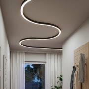 Paulmann LED-ljuslist Linion, svart, 90° böj, 3 000 K