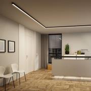 Paulmann ljuslist Linion, svart 1 m Master ZigBee-transformator