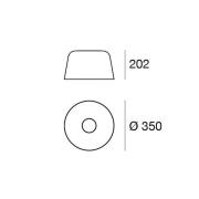 Linea Light LED-taklampa Delfi_S, vit, Ø 35 cm, metall