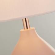 Searchlight Bordslampa Keisli, beige, textil, 22 cm, E14