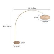 Steinhauer Båglampa Sparkled Light, bronsfärgad, bambu, E27