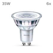 Philips LED-lampa GU10 3,5W 275lm 840 klar 36° 6st