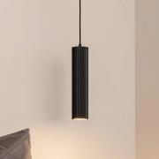 SOLLUX LIGHTING Carbon pendellampa, svart, Ø 6 cm, aluminium