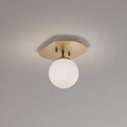 Opviq Taklampa Well, guldfärgad, glas, Ø 20 cm, E14