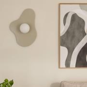 Globen Lighting Vägglampa ILLUSION, beige, glas, 60 cm