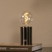 Lucide Batteridriven bordslampa Vivo, svart-krom, höjd 22 cm, metall