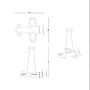 Lucide LED-pendellampa för barnrum Fokker, grå Längd 46 cm Metall