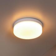 Lucide LED-badrumstaklampa Biskit, vit, Ø 23 cm, plast