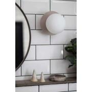 Globen Lighting Vägglampa ART DECO, vit/vit, Ø 16 cm, IP44