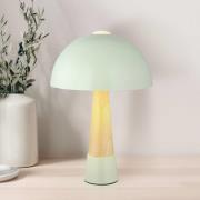 Globo Bordslampa Paulin, matt grön/träimitation, metall, höjd 36,5 cm