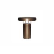 HÜBSCH LED-batteridriven bordslampa BringMe Mini, mässing, 20 cm