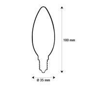 Segula LED Fire Flame Line E14 0,2W röd ljus 1800K dekoration
