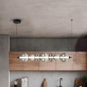 Eko-Light LED-hänglampa Daphne, glas grå-transparent, längd 118 cm