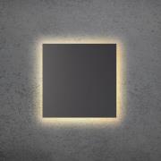 Escale LED-vägglampa BLADE Q, antracit, 34 x 34 cm, metall, dimbar