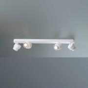 Escale LED-spotlight BRUSH, vit, 70 cm, 4 lampor, dimbar, 2 700 K