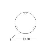 austrolux Kolarz vägglampa Nonna, Ø 30 cm, hjort guldfärgad, glas