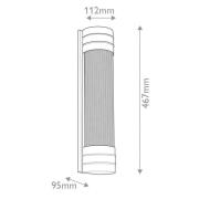 Quintiesse Vägglampa WILLARD, antikmässing, höjd 47 cm Metall/glas 2x ...