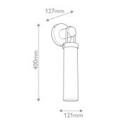 Quintiesse Vägglampa WYNWOOD, brons, höjd 40 cm, metall/opalglas E27