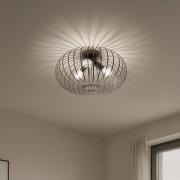 Domiluce Taklampa Globe, kaffe, Ø 51 cm, metall, 3 lampor, E27