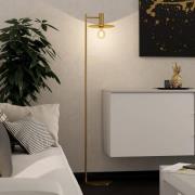 EGLO Golvlampa Escandell borstad mässing