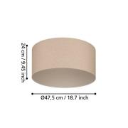 EGLO Taklampa Feniglia med linskärm natur