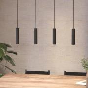 EGLO Almudaina LED-pendellampa, svart, längd 84 cm, 4 lampor,