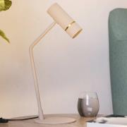 EGLO LED-bordslampa Caminia, höjd 48,5 cm, sandfärgad, stål