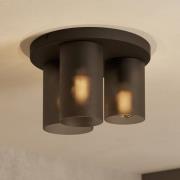 EGLO Colomera taklampa, svart/grå, 3 lampor.