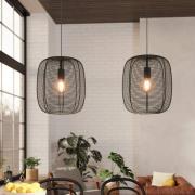 EGLO Rinroe hänglampa, längd 90 cm, svart, 2 lampor, stål