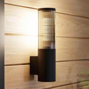 EGLO Salle utomhusvägglampa, höjd 31 cm, svart, aluminium