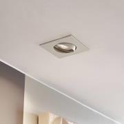 PRIOS inbyggnadslampa Fibur, beige, 9 cm, GU10, 10-pack