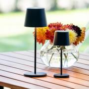 Konstsmide LED-batteridriven bordslampa Vence, höjd 32 cm, svart, IP54...