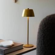 Konstsmide LED-batteridriven bordslampa Eze, matt guld, 32 cm, IP54, U...