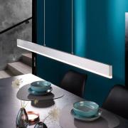 FISCHER & HONSEL LED-hänglampa Silvano, nickel, längd 115 cm, CCT, Tou...