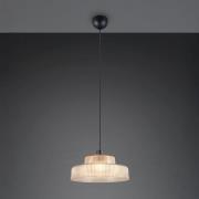 Reality Leuchten Hänglampa Abella, bärnstensfärgad, Ø 35 cm, glas, E27