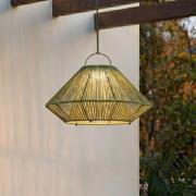 Lindby LED-solcellslampa Austas, grön, Ø 50 cm, USB, IP54