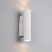 Trio Lighting Utomhusvägglampa Yamuna, matt vit, höjd 23 cm, metall, I...