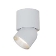 The Light Group SLC LED-takspotlight CUP, vit/silver, 927, Ø 7,5 cm, d...