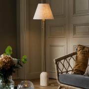 Globen Lighting golvlampa Gino, fot i travertin, beige, 145 cm