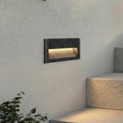 Lucande LED-vägginbyggnadslampa Tavion, 25 cm, antracit, IP65