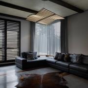 Vibia LED-hänglampa RHYTHM, gråbrun 131 x 87 cm 927 dimbar