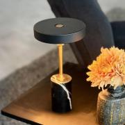 Dyberg Larsen LED-batteridriven bordslampa Starlight, svart/mässing