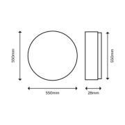 Philips SuperSlim taklampa 2 700K Ø54cm svart